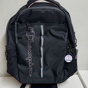 Champion Black and Pink Accent Backpack